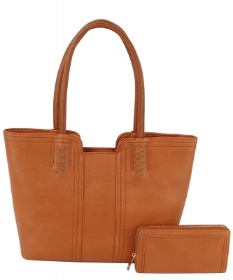 Fashion 2-in-1 Shopper Wallet Set LHU5221WZ BROWN